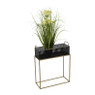 Plantenbak met gouden frame - 51x20x64cm