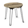 Bijzettafel inklapbaar - gerecycled hout - ø48x44 cm