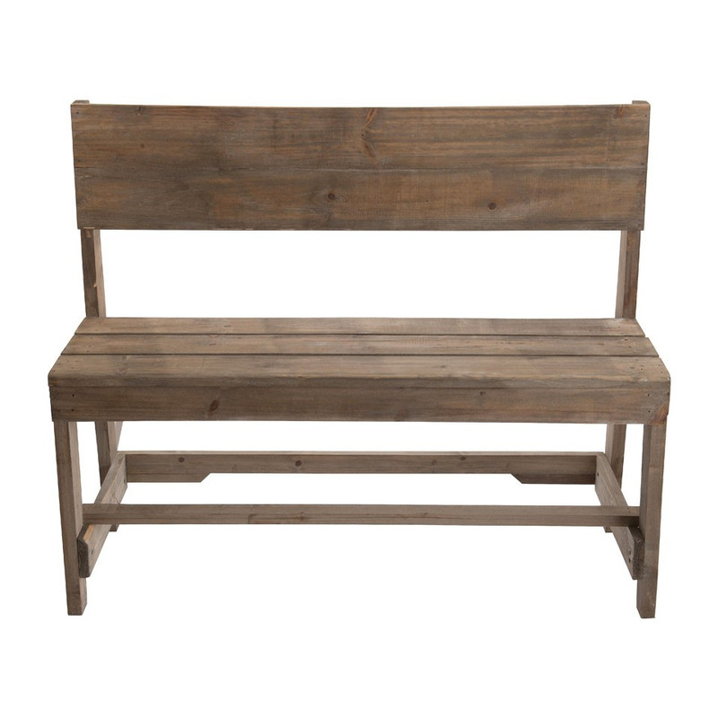 Bankje recycle met rugleuning - 95x40x79 cm 