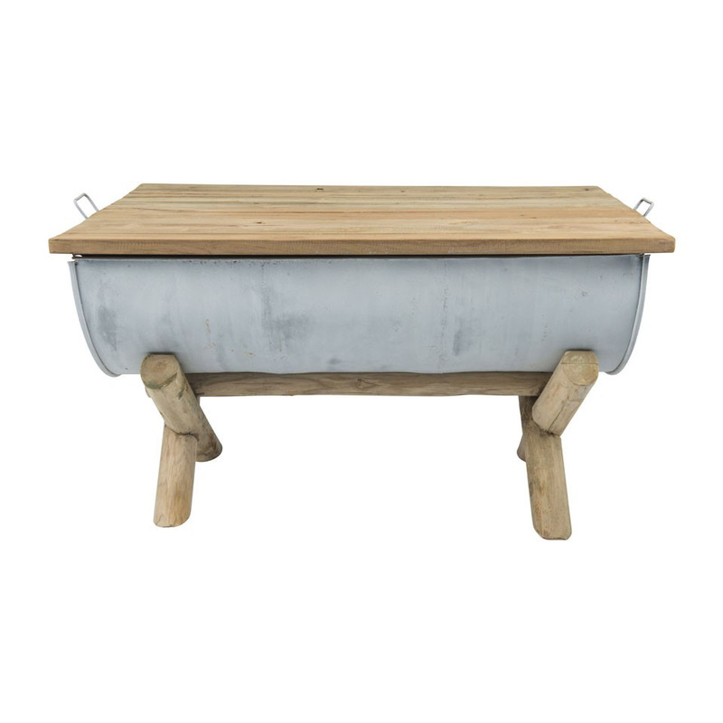 Salontafel recycle drum - 94x64x52 cm
