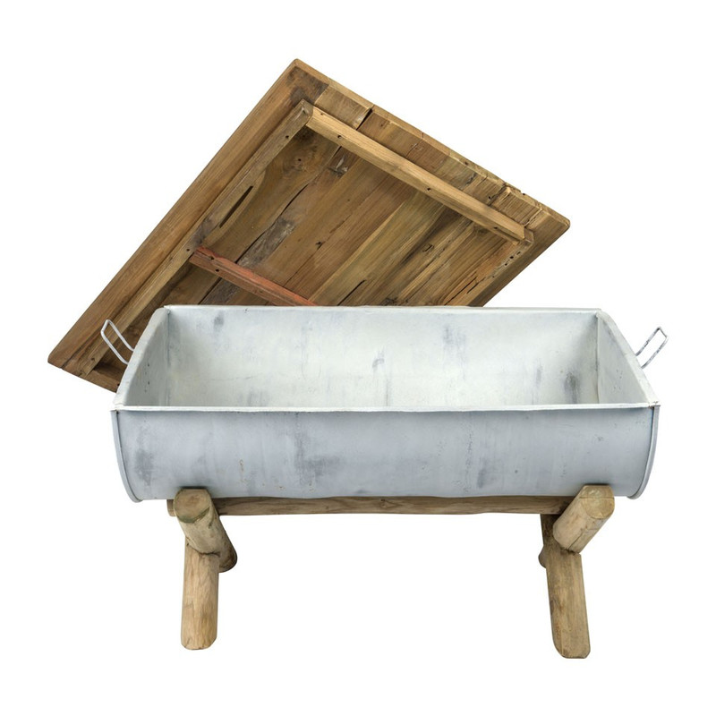 Salontafel recycle drum - 94x64x52 cm