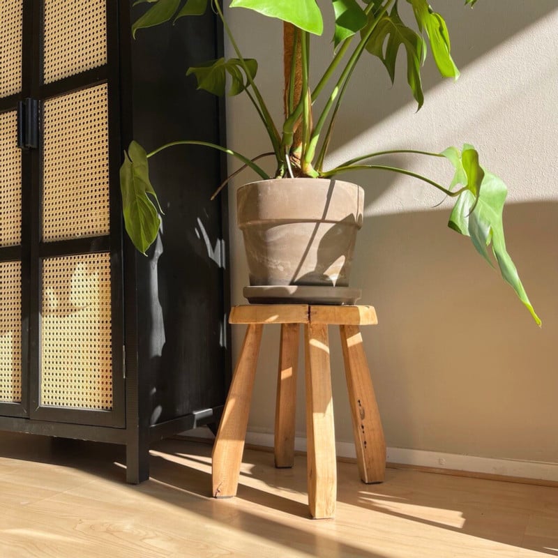 Krukje Munduk recycled hout - bruin - ø32x39 cm