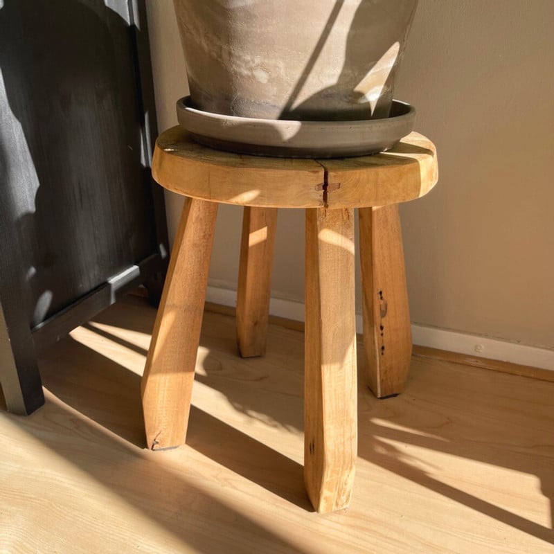 Krukje Munduk recycled hout - bruin - ø32x39 cm