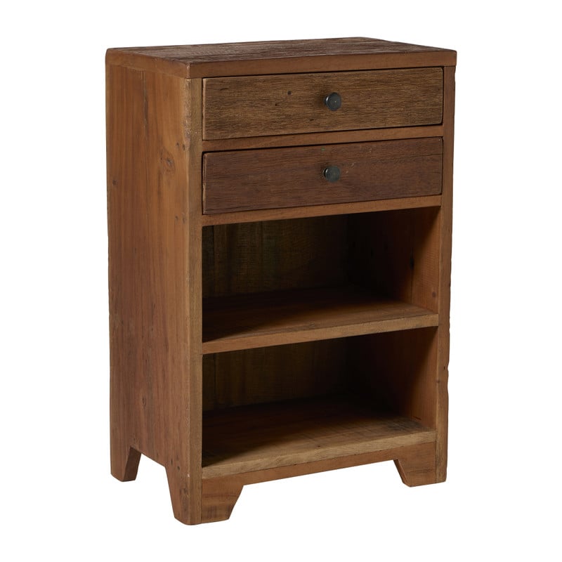 Kastje recycled hout - bruin - 