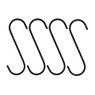 S haken - 14x4 cm - set van 4