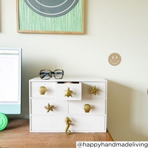 Deurknop schilpad - goud - 4x5 cm 