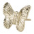Deurknop vlinder - goud - 5x5 cm