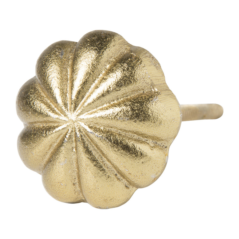 Meubelknop bloem - goud - ⌀4 cm