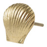 Deurknop schelp - goud - 5x4 cm