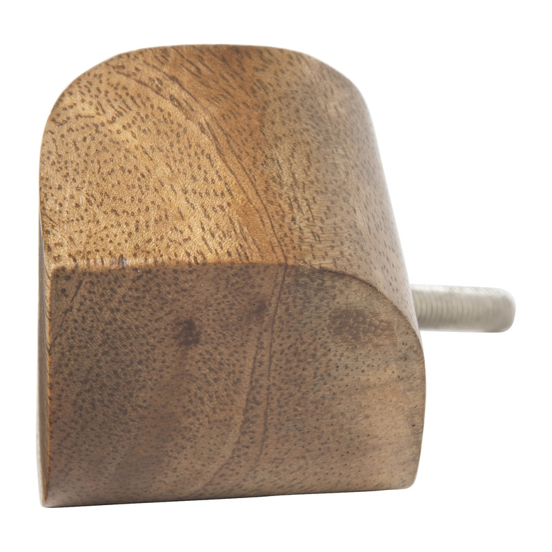 Meubelknop ovaal - hout - 5x5 cm