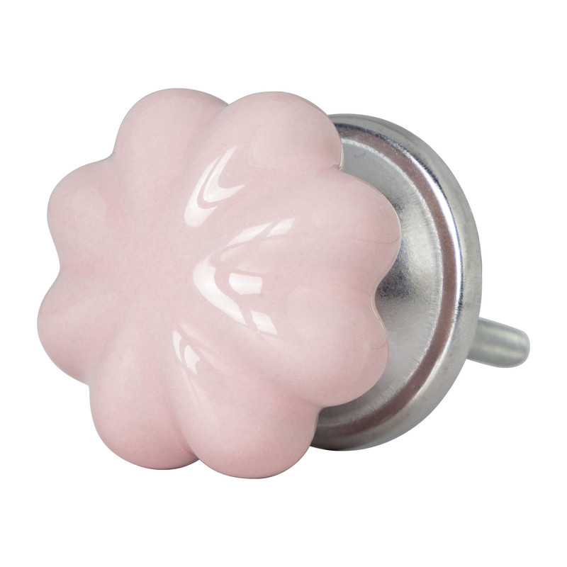 Deurknopje pompoen - roze - ø3.5 cm