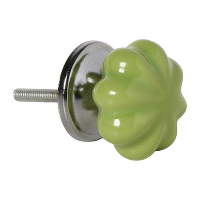 Deurknopje pompoen - groen - ø3.5x5.7 cm