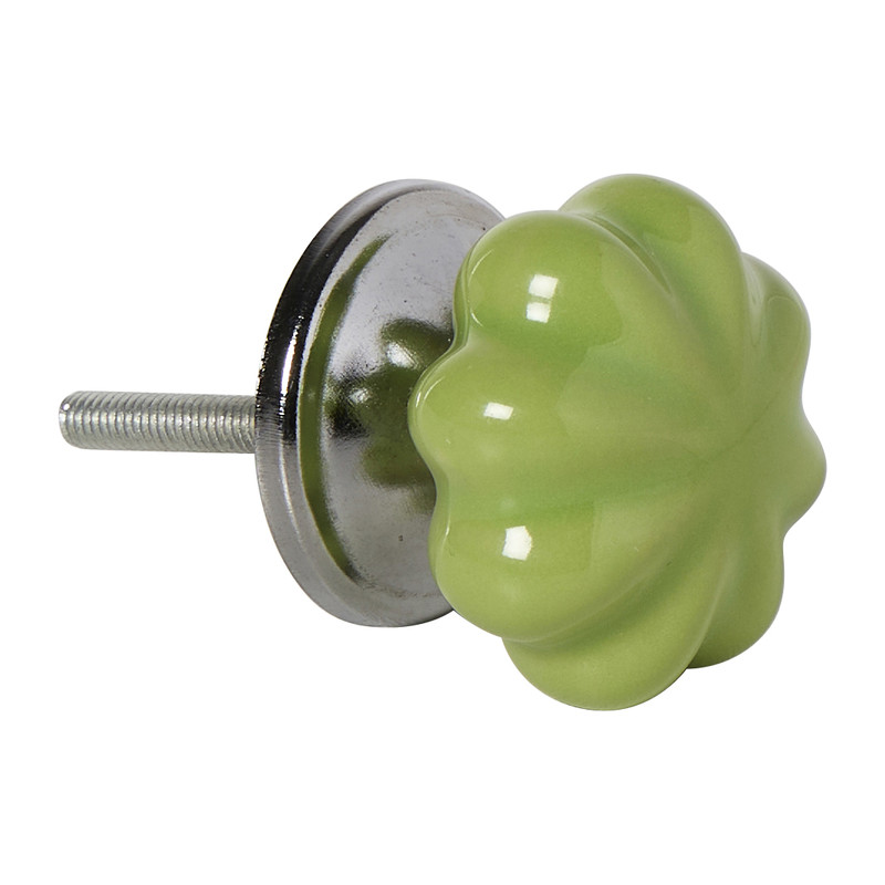 Deurknopje pompoen - groen - ø3.5x5.7 cm