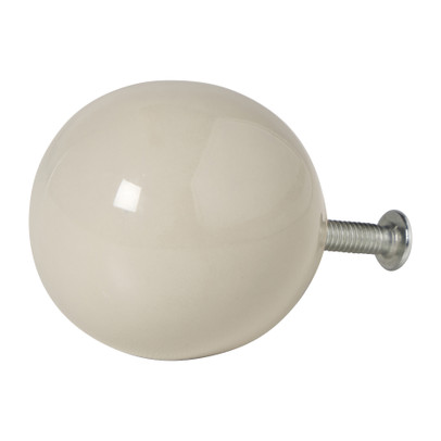 Deurknopje rond - beige - ø3.3x3.5 cm