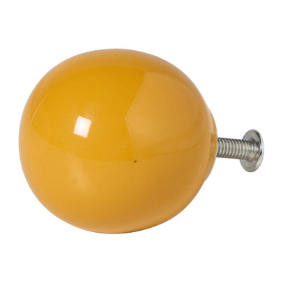 Deurknopje rond - geel - ø3.3x3.5 cm