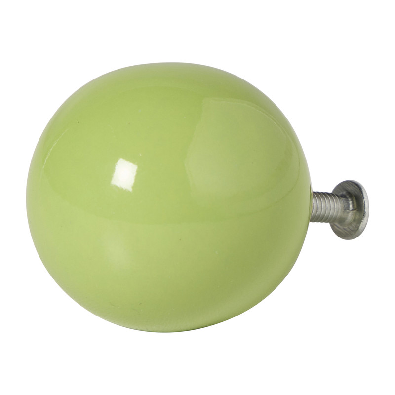 Deurknopje rond - groen - ø3.3x3.5 cm