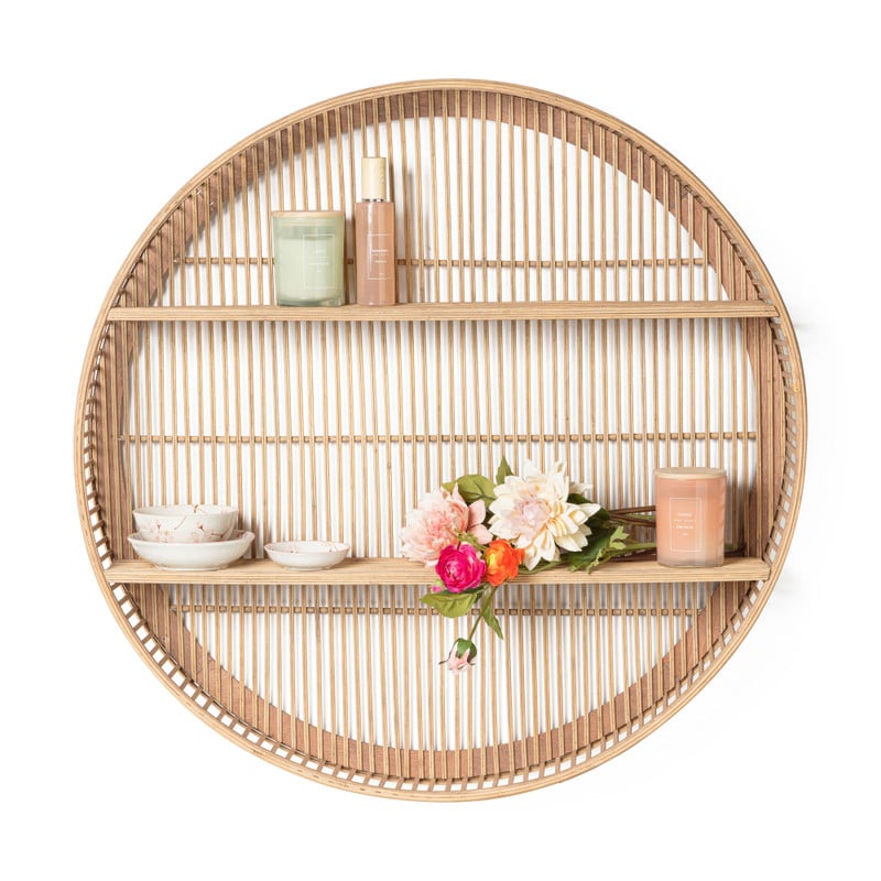 Wandkastje bamboe rond - ø75x12.5 cm