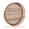 Wandkastje bamboe rond - ø75x12.5 cm