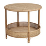 Rotan bijzettafel - 2 etages - ø61x50 cm