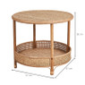 Rotan bijzettafel - 2 etages - ø61x50 cm