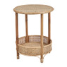 Rotan bijzettafel - 2 etages - ø41x52 cm