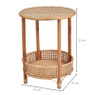Rotan bijzettafel - 2 etages - ø41x52 cm