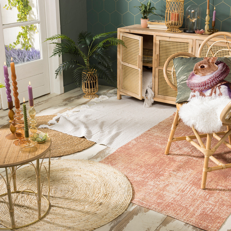 Bijzettafel rotan - ⌀46x40 cm