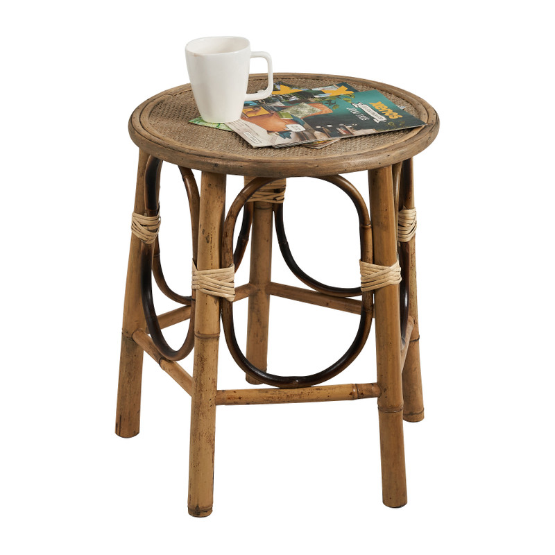 Bamboe bijzettafel rond - ø47x50 cm