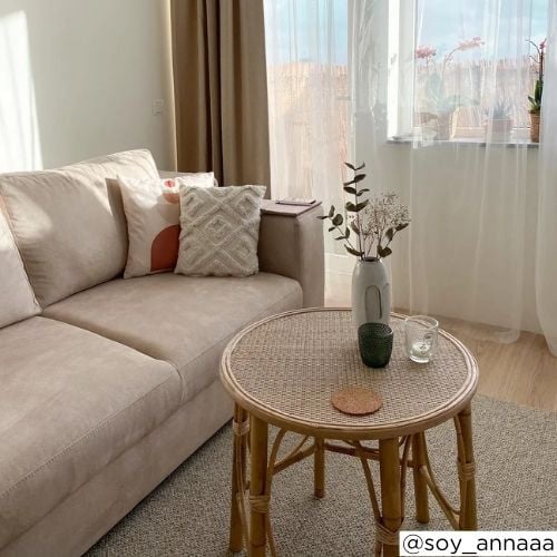 Bamboe bijzettafel rond - ø59x57 cm