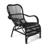 Rotan fauteuil bandung - zwart - 83x69x84 cm