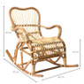 Rotan schommelstoel Bandung - naturel - 68x83x89 cm 