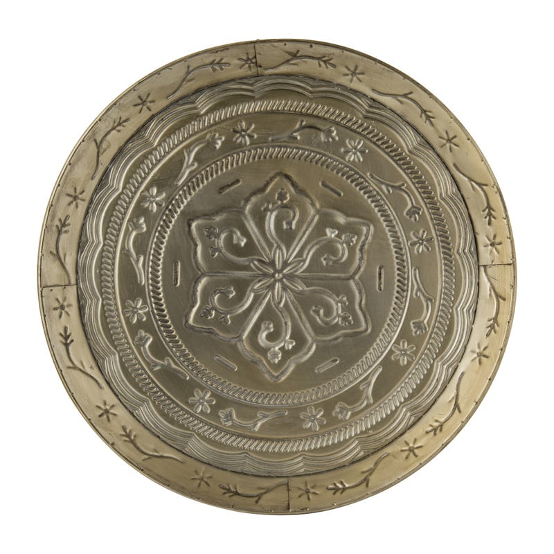 Schaal met bloemdessin - zilver - 54 cm