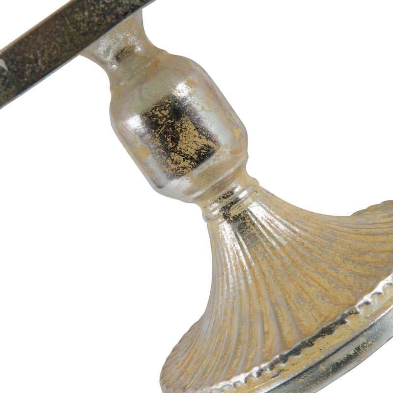 Tray op voet - 35x23 cm - zilverkleurig