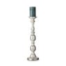Kandelaar antiek zilverkleurig - 13x13x47 cm