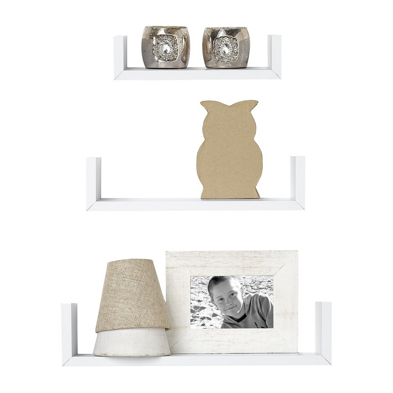 Wandplankjes 3 stuks wit