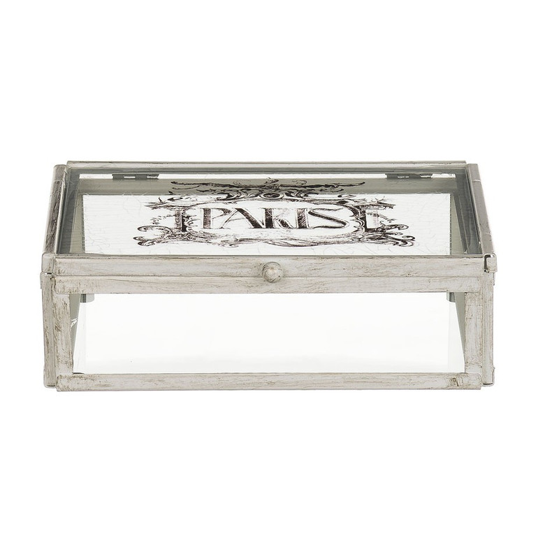 Glazen kistje Paris -12x17x5.5 cm