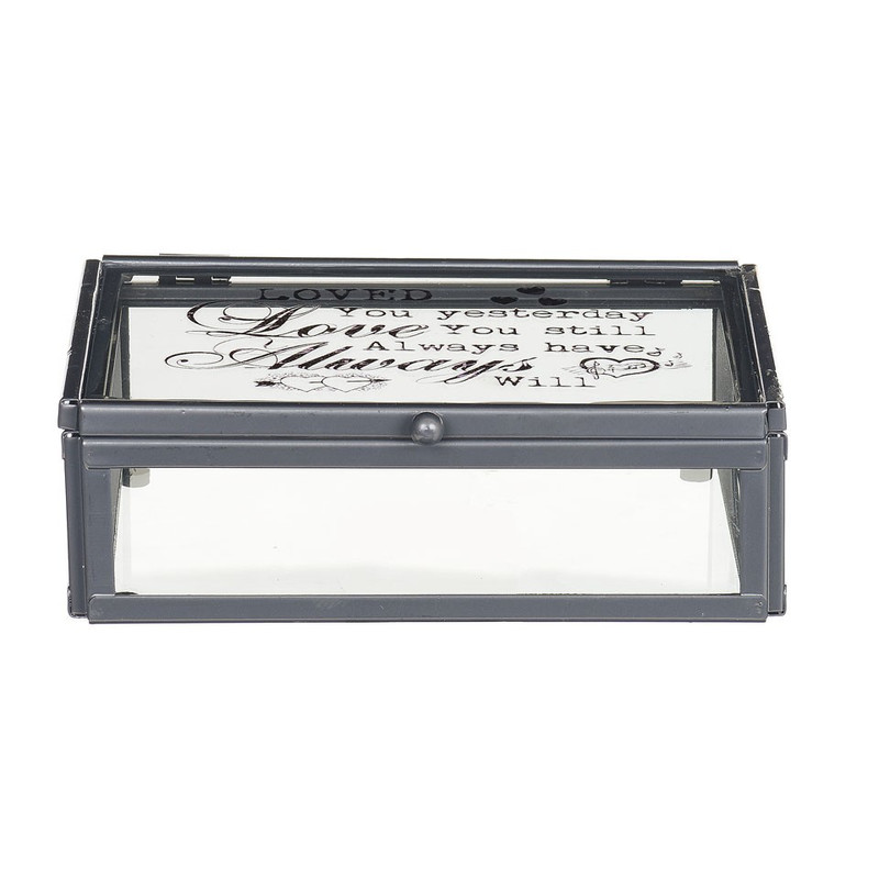 Glazen kistje always -12x17x5.5 cm