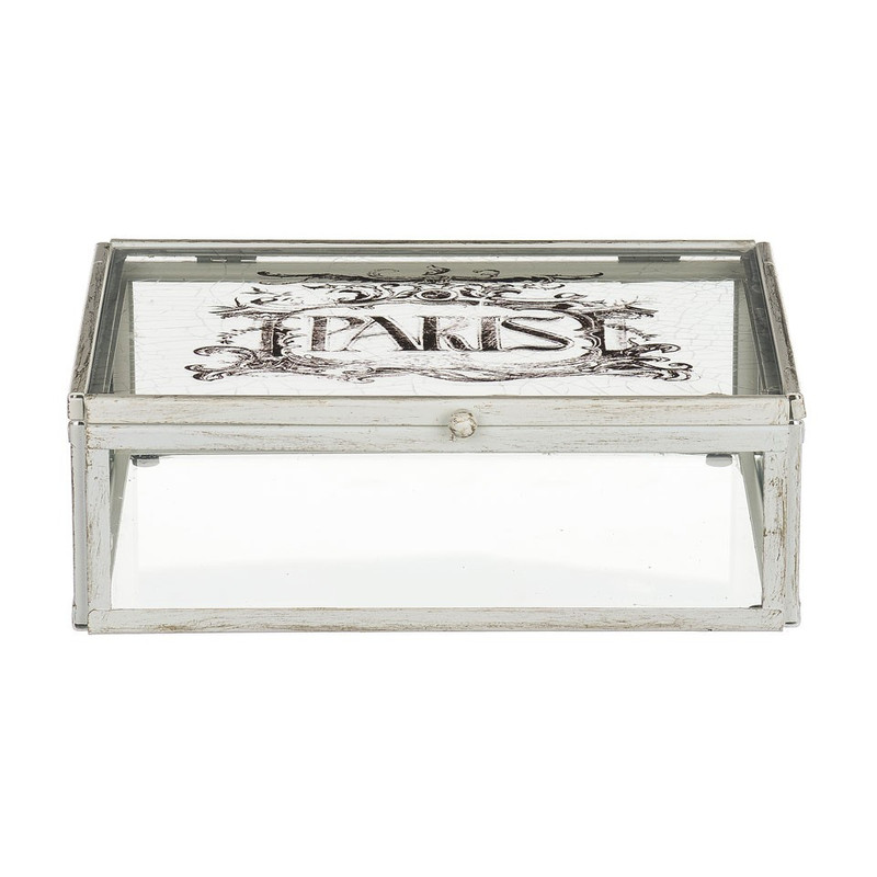 Glazen kistje Paris - 16x21x7 cm 