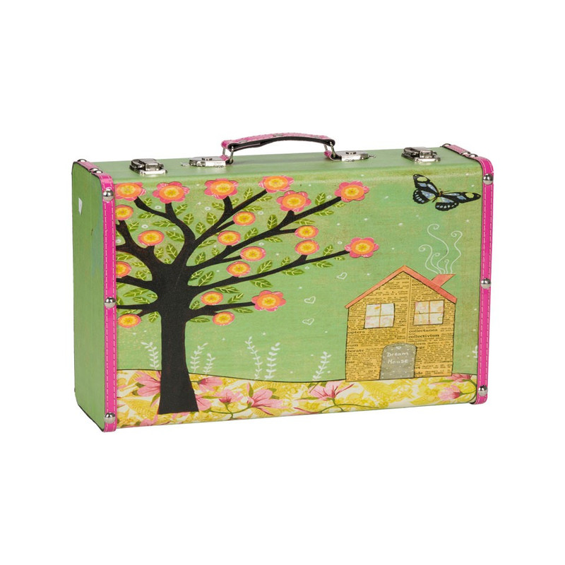 Koffertje Carpe Diem boom/huis - Small