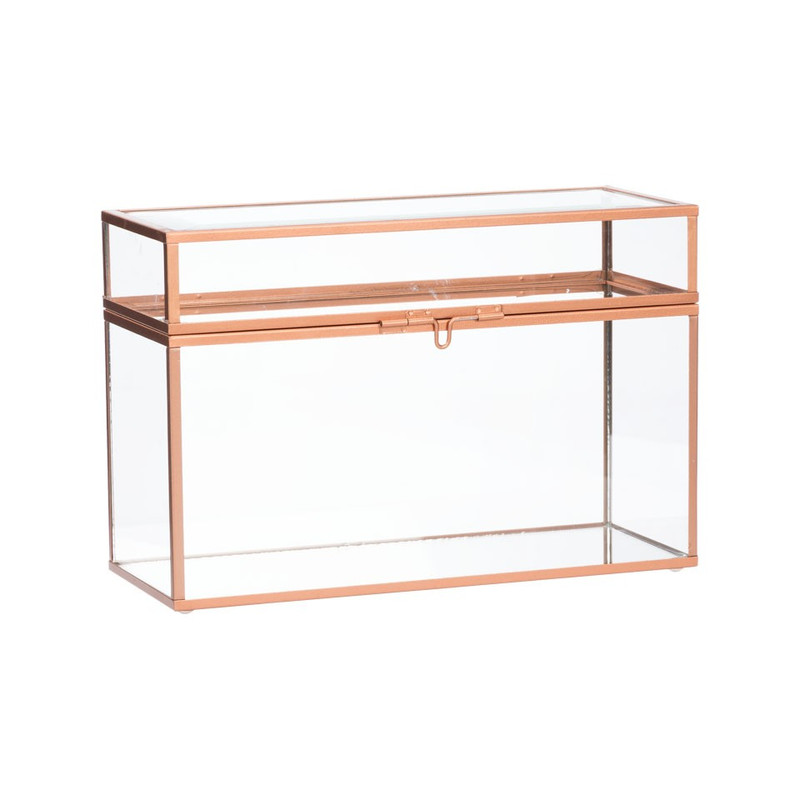 Glazen box - rechthoekig - 25x10x17 cm