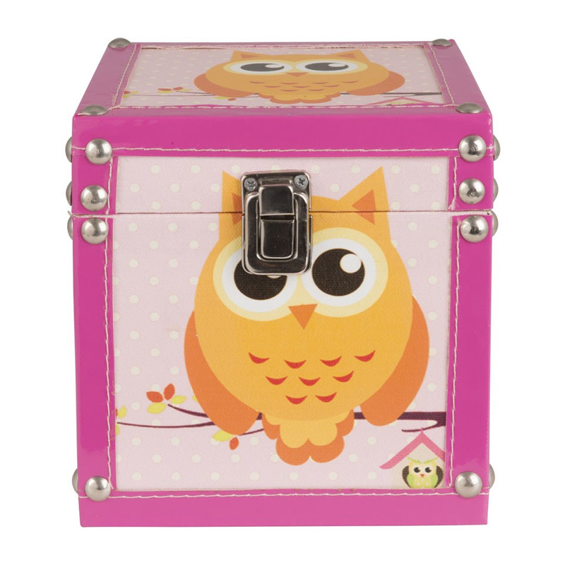 Kistje uiltje - 15 cm - roze 