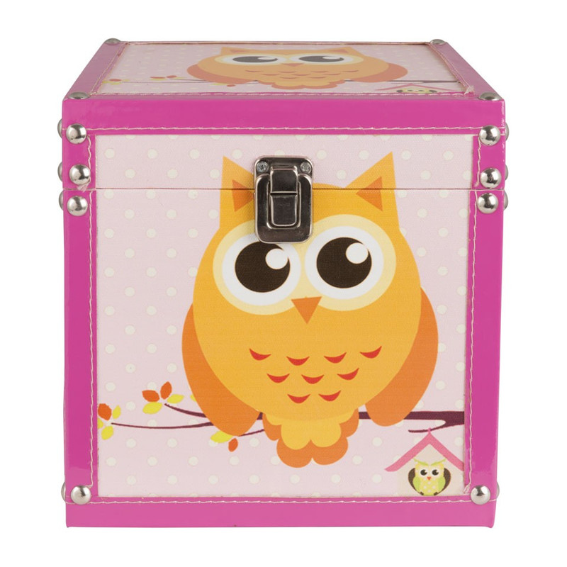 Kistje uiltje - 20 cm - roze 