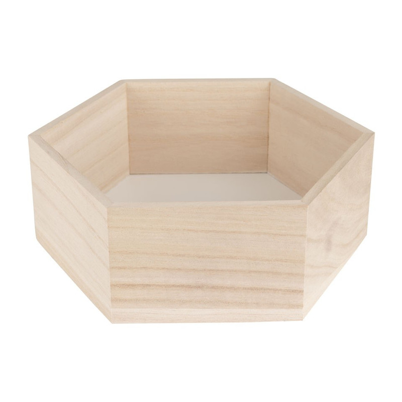 Wandkastje 6 kantig klein wit