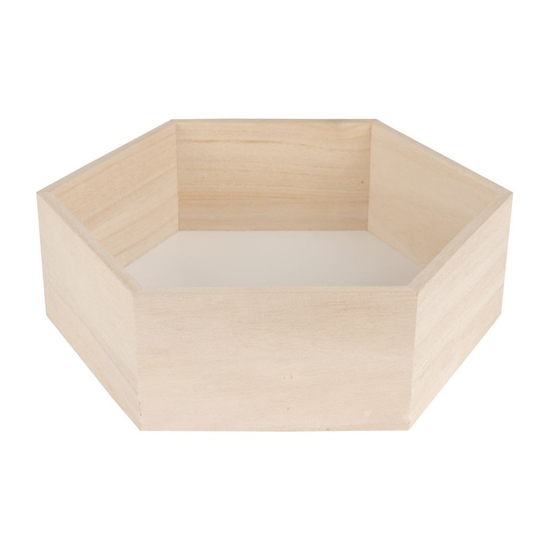 Wandkastje 6 kantig medium wit
