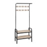 Kapstok met schoenenrek Lily - 74x34x170 cm