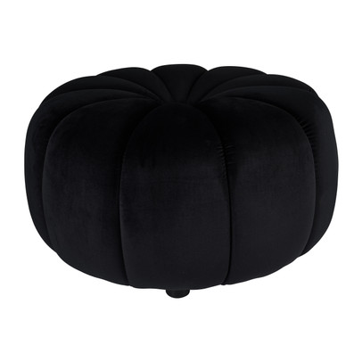 compleet Ministerie comfort Poef pumpkin - zwart - ø67x37 cm | Xenos