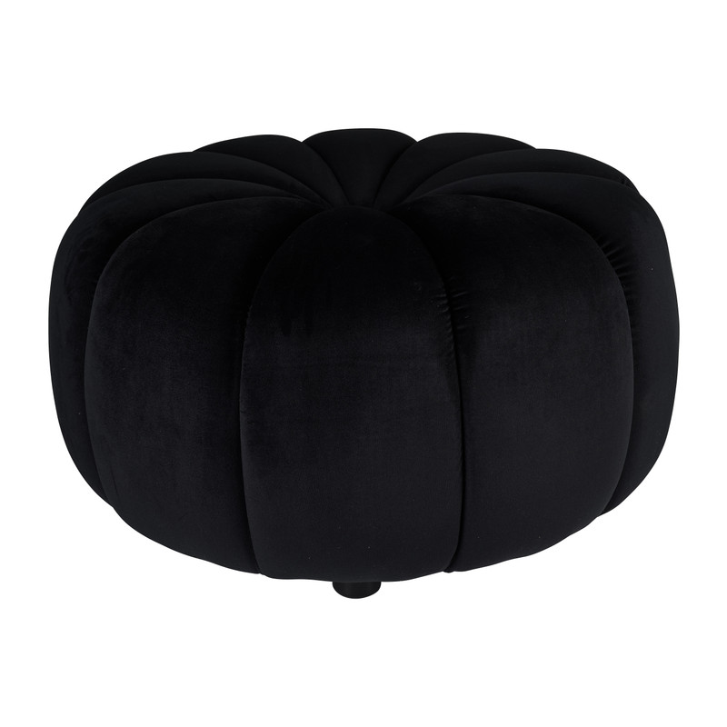 Poef pumpkin - zwart - ø67x37 cm