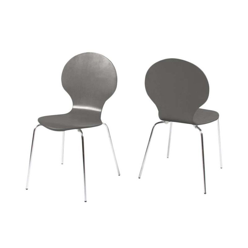 Eetkamerstoel Silkeborg - grijs - set van 4