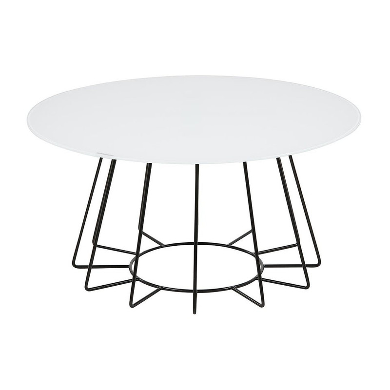 Salontafel Colos - 80x40 cm - wit/zwart 