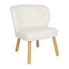 Teddy fauteuil Troyes - wit - 60x59x68 cm